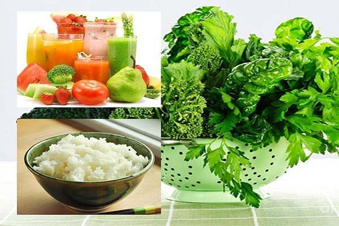 cơm rau củ và nước ép là thực đơn hoàn hảo cho ngày thứ 7 giảm cân của bạn