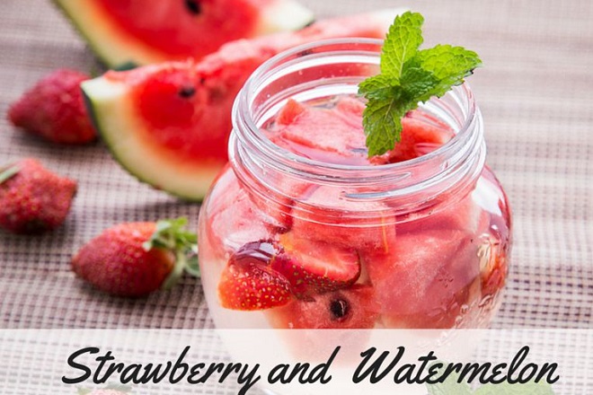 detox dâu và dưa hấu