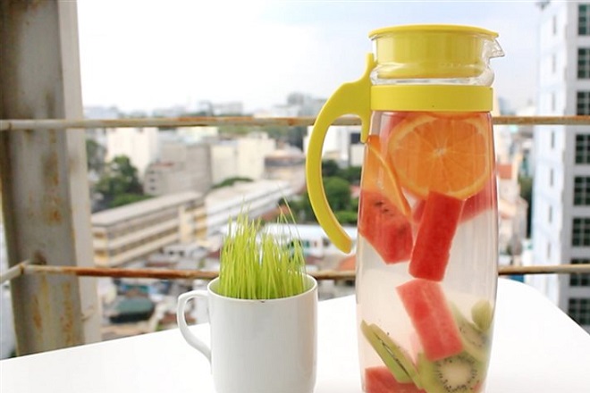 nước detox giảm cân cam dưa hấu kiwi