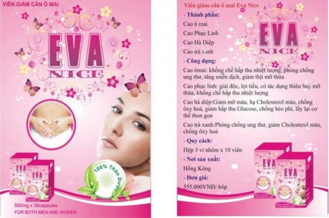 thuốc giảm cân eva nice có tác dụng phụ không