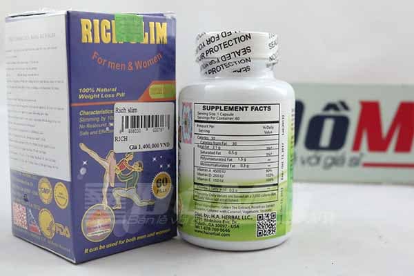 thuốc giảm cân rich slim giá bao nhiêu