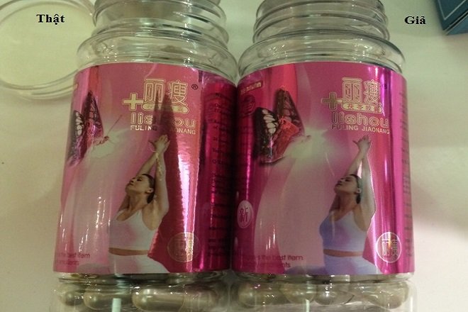 thuốc giảm cân Lishou hồng thật và giả
