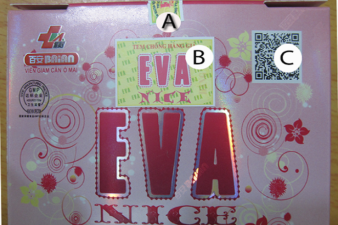 hộp thuốc giảm cân Eva Nice thật