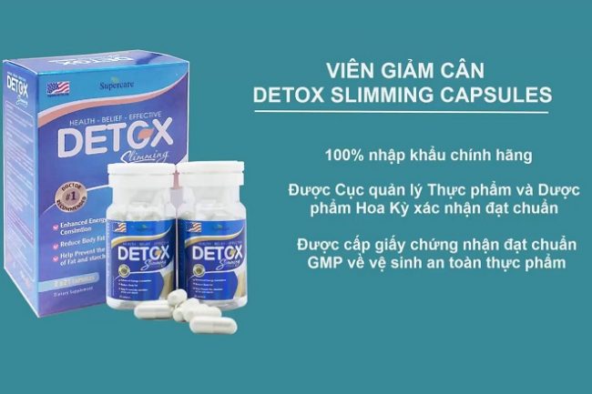 thuốc giảm cân detox slimming capsules Mỹ