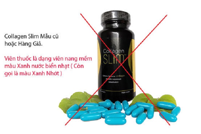 viên nang màu xanh hiện nay đều là Collagen Slim giả mạo